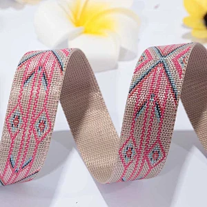 Factory manufacture popular pattern nylon webbing/nylon strap webbing