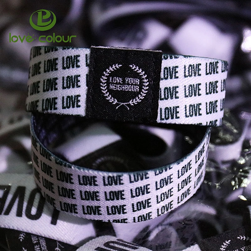 Polyester custom cheap printed eco-friendly fancy wrist band / elastic wristbands