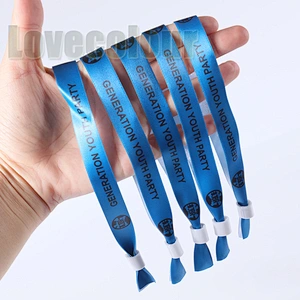 Wholesale fabric bracelet cheap custom cloth wristband for events