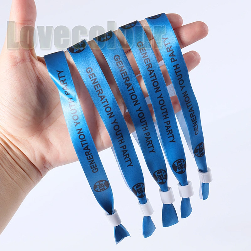 Wholesale fabric bracelet cheap custom cloth wristband for events