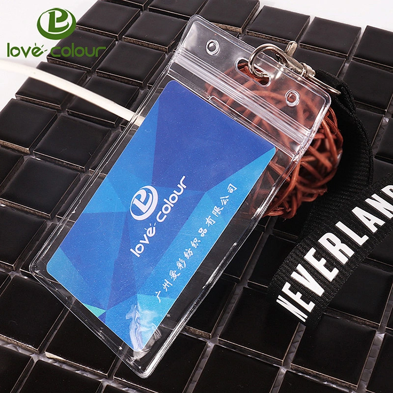 Custom tradeshow ID card holder vinyl sleeve