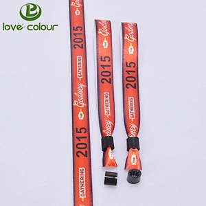 OEM Free Design good quality Customized Logo Event Festival Ribbon Satin Bracelet Fabric Wristband