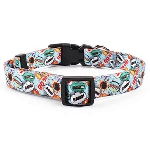 Custom Logo Plastic Buckle Pet Accessory Handmade Dog Collar For Promotional Gift