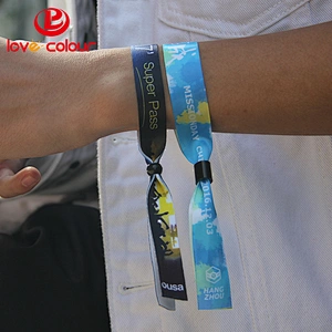 No minimum order hand adjust custom festival wristband