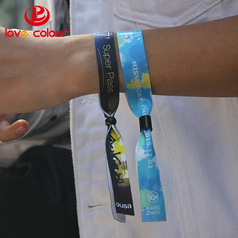 No minimum order hand adjust custom festival wristband