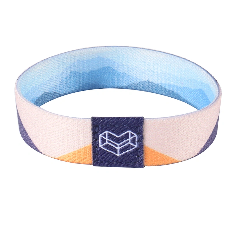 Heat Transfer Custom Logo RFID Elastic Wristband for Gifts