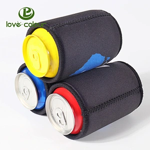 Personalised Logo Black Color Neoprene Beer Can Cooler Sleeve for Promotion