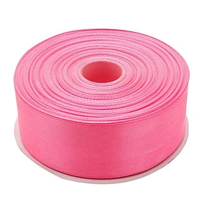 Soft and Silky Double Face Solid Satin Ribbon Roll Pink
