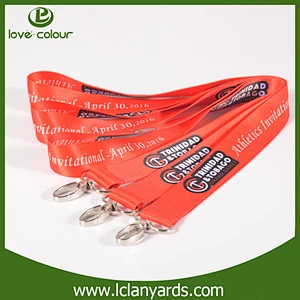 New custom cheap full color printing polyester neck strap