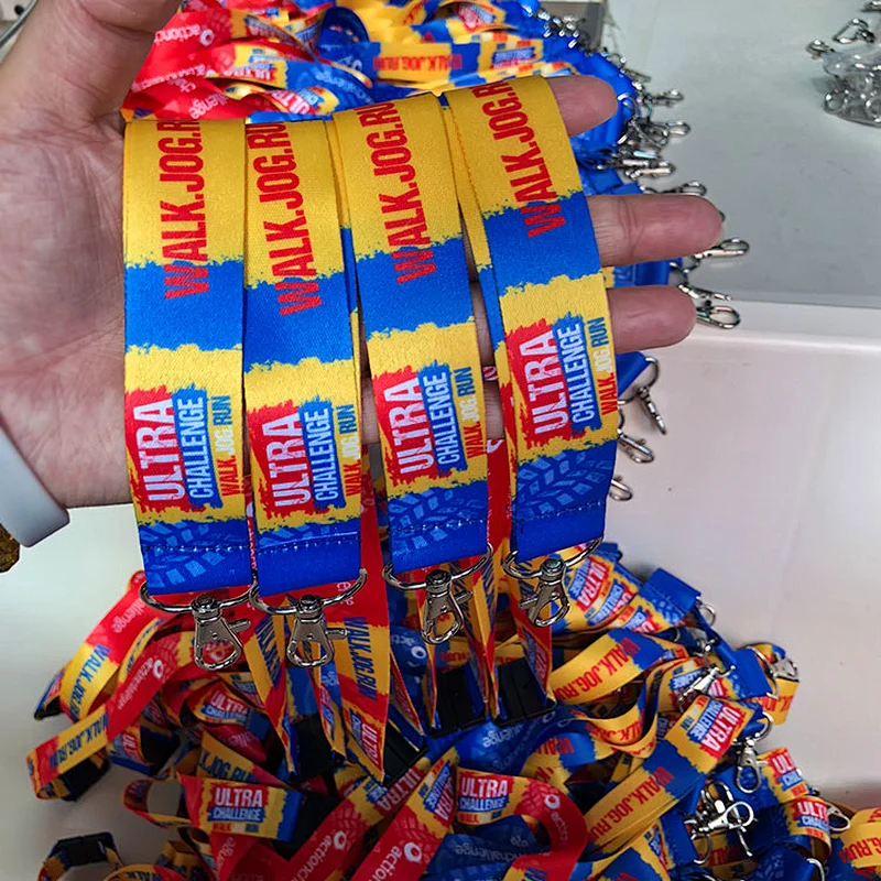 Polyester customized no minimum order heat transfer printing lanyard for promotion