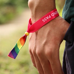 Custom Polyester Printing One time Rainbow Wristband /Bracelet