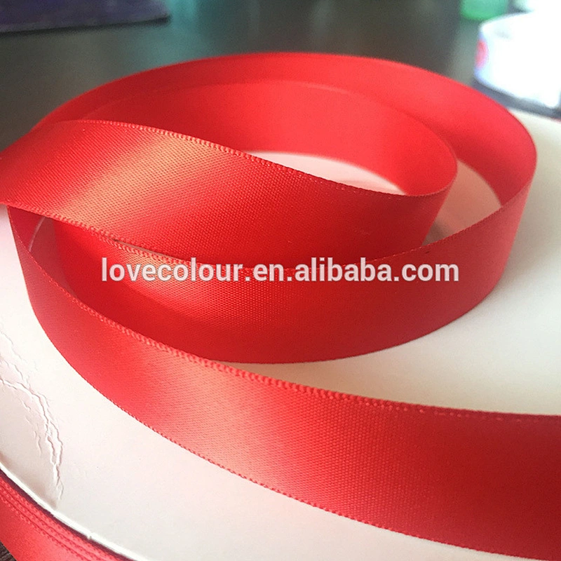 Customized polyester solid color satin ribbons for packing
