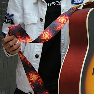 Instrument accessories thermal transfer polyester guitar strap