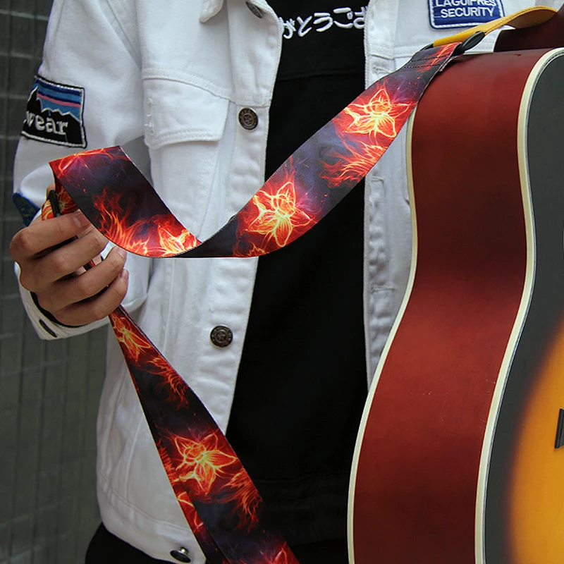 Instrument accessories thermal transfer polyester guitar strap