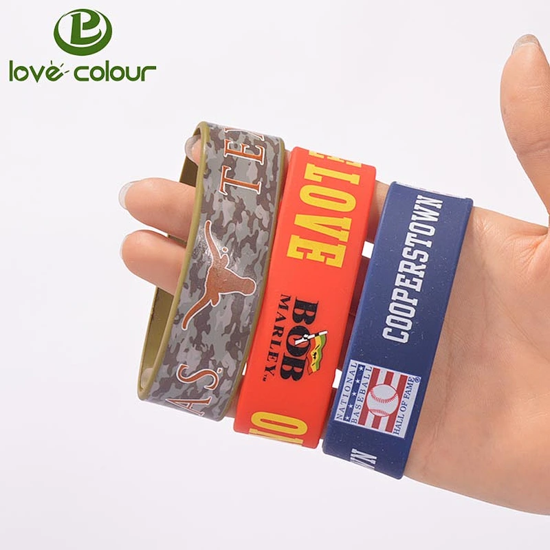 Factory Custom 1 inch silicone wristband with your logo