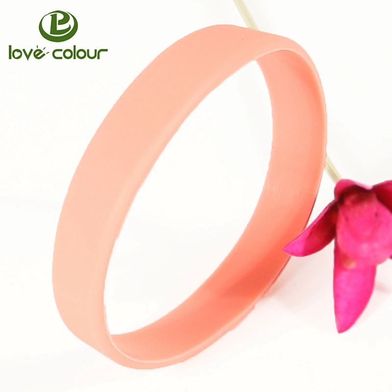 Fashion custom personalized rubber pure black silicone wristbands