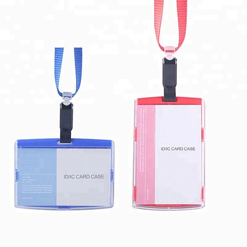 Promotional items waterproof ID card Holder for employees with lanyard