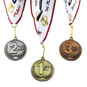 New custom products medal metal souvenir medalions with lanyard