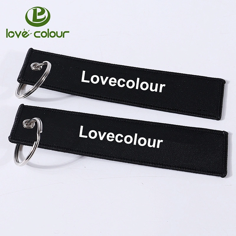 Promotional custom screen printed polyester wrist lanyard keychain