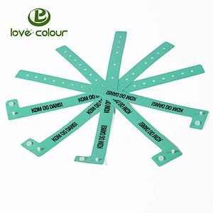 OEM waterproof customized patient id pvc vinyl wristband for hospital