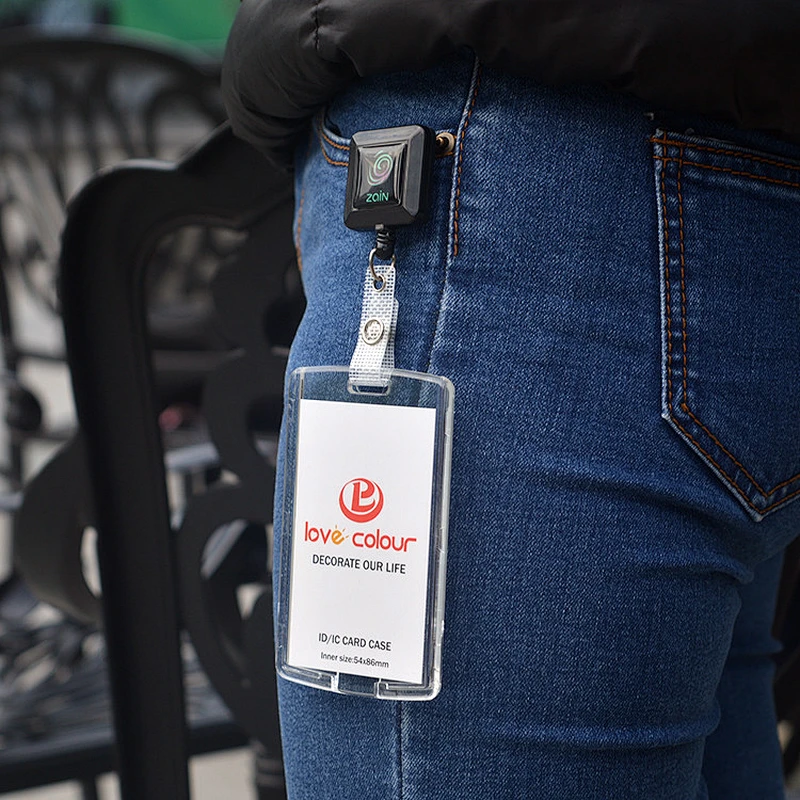 Custom ID card holder rigid clear plastic badge holder