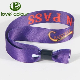 Event Custom Polyester Sublimation Printing Wristband Bracelet with Plastic Bead