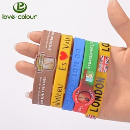 Popular custom promotional bulk cheap rubber wristband silicone bracelet
