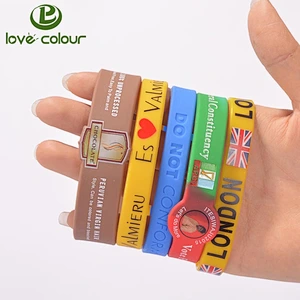 Popular custom promotional bulk cheap rubber wristband silicone bracelet