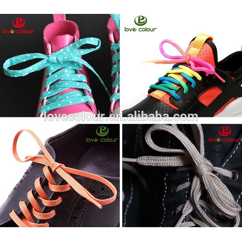 Colourful Athletic Sport Shoe laces Flat Elastic Shoelace