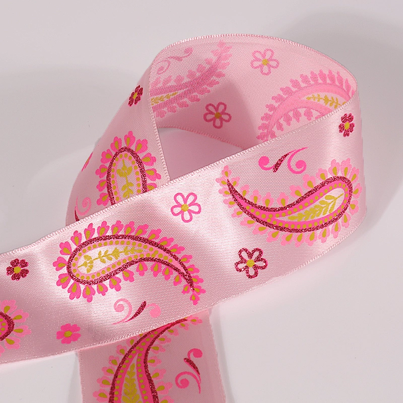 Custom pattern satin ribbon for party