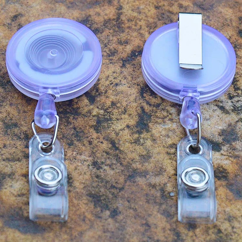 Popular Custom translucent plastic badge reel for promotional