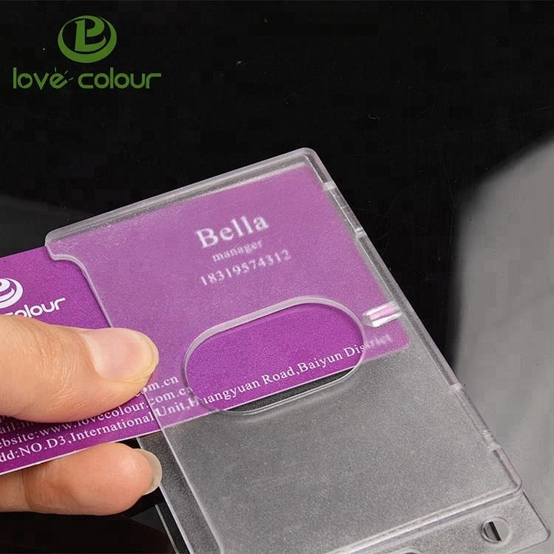 Custom blank double sided plastic badge holder