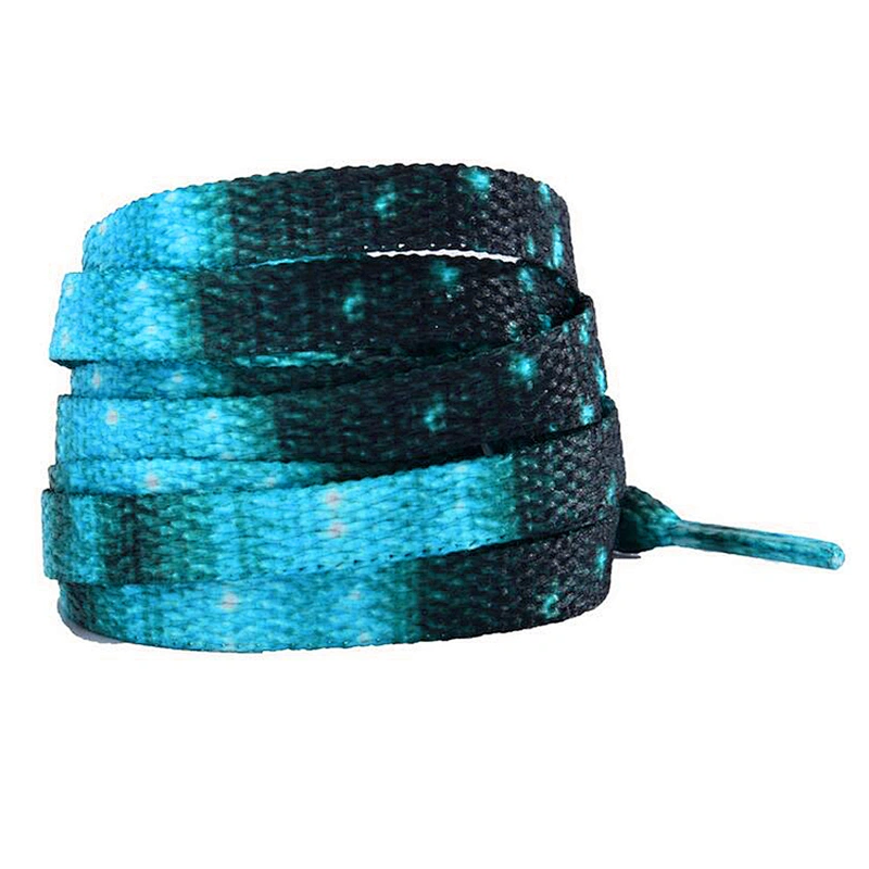 100% polyester custom solid color flat shoelaces with logo printed plastic tip ends