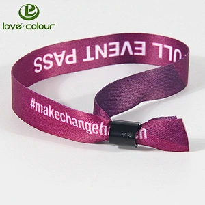Custom polyester festival printed wristband glow in the dark for event