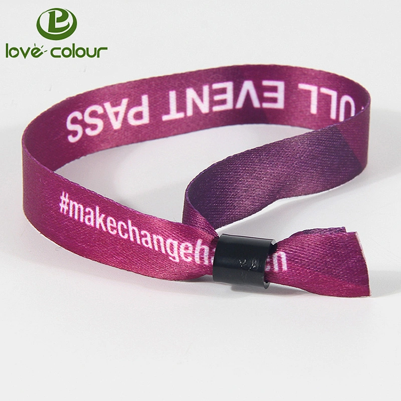 Custom polyester festival printed wristband glow in the dark for event