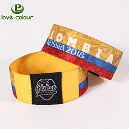 Custom polyester heat press elastic wrist bands
