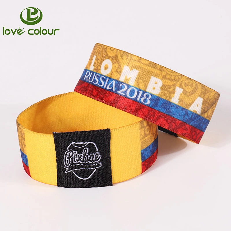 Custom polyester heat press elastic wrist bands