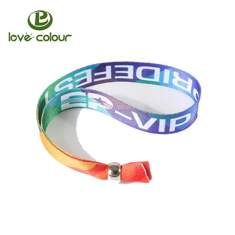 Adjustable closing business gift printed custom wristbands for meeting