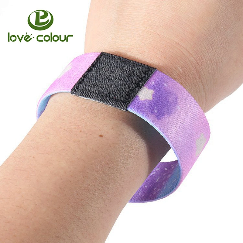 Factory custom fabric elastic wristband for promotion