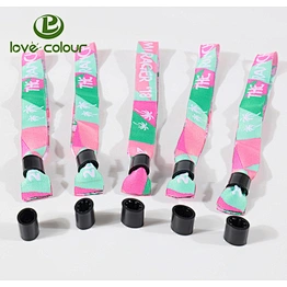 New item custom woven name bracelet cheap jacquard wristband wholesale