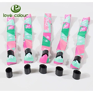 New item custom woven name bracelet cheap jacquard wristband wholesale