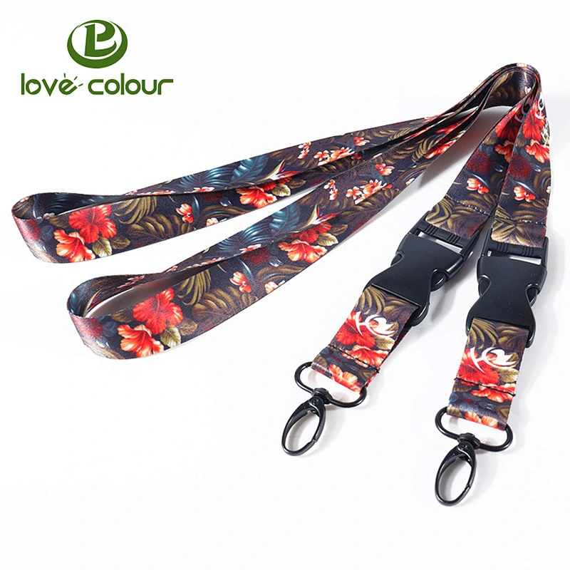 Factoey custom polyester breakaway lanyard keychain strap