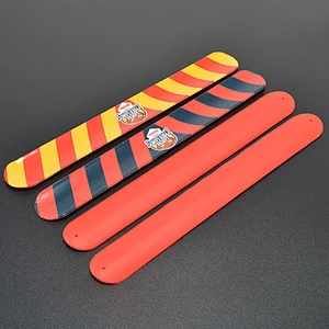 Customized logo silicon snap slap bracelet /silicone slap wristband