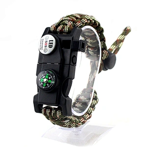 Outdoor Popular Compass Emergency Multi-Purpose Rescue Camping Bracelet