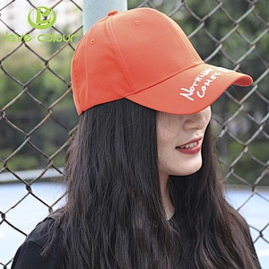 Factory Custom Fashion Unisex Orange Baseball Cap/Hat For Advertising