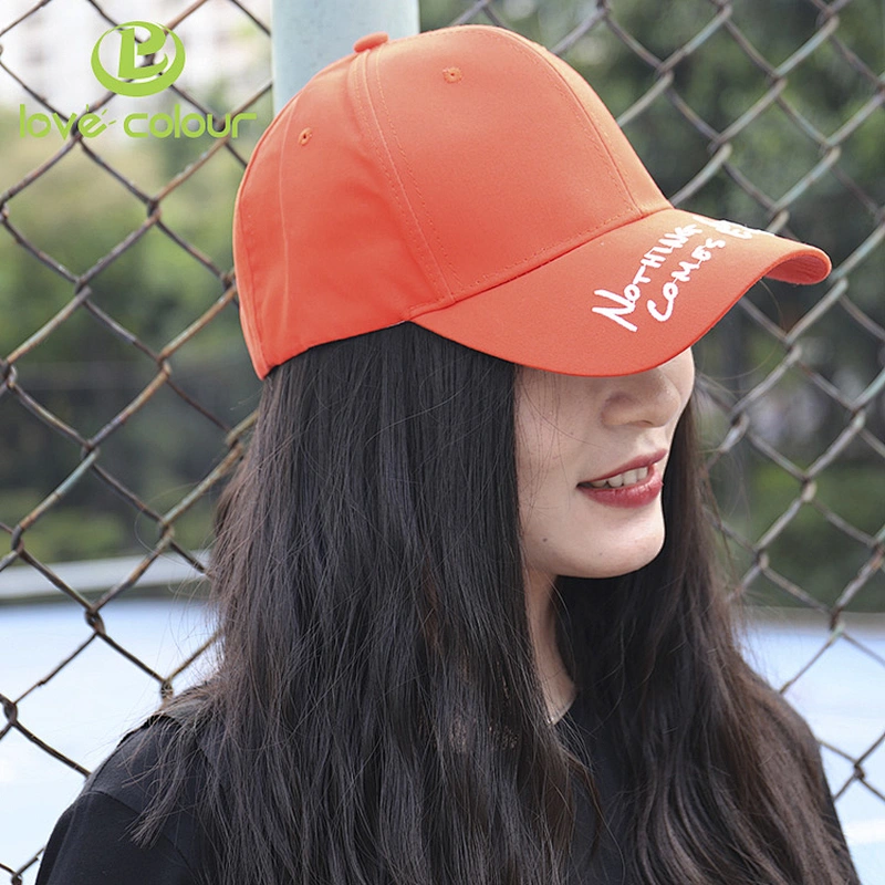 Factory Custom Fashion Unisex Orange Baseball Cap/Hat For Advertising