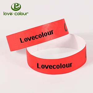 Customized logo vinyl band paper wristbands for activity