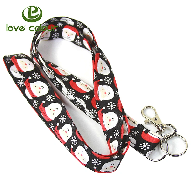 Custom Polyester Christmas Lanyard For Party