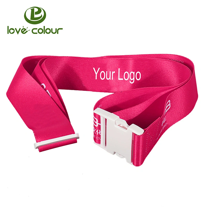 Best price custom made luggage tags strap with plastic white detachable buckle
