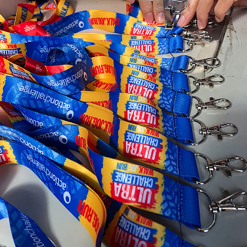 Polyester customized no minimum order heat transfer printing lanyard for promotion